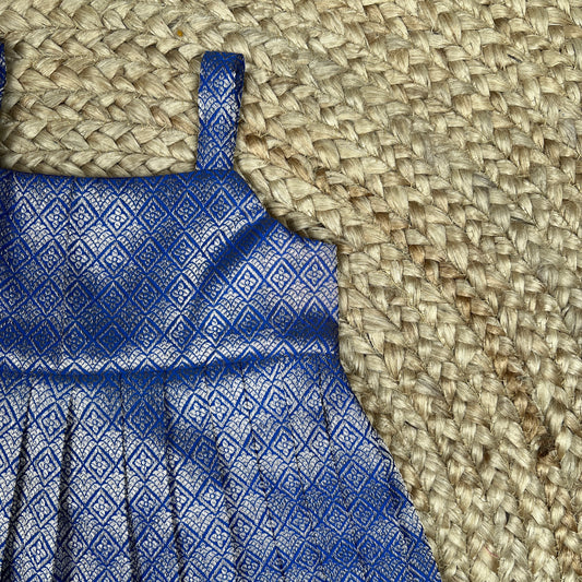 Royal Blue Brocade Frock
