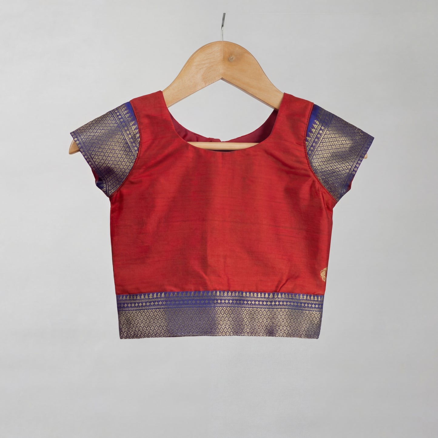 Deep Maroon Red Festive Peacock Motif silk Lehenga