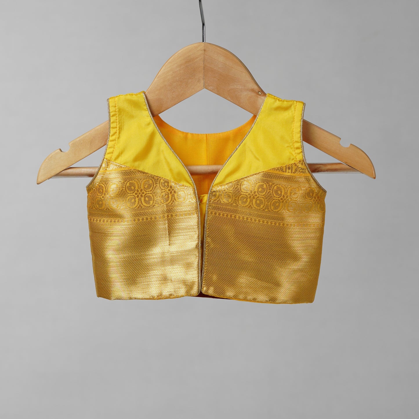 Yellow & Gold Tissue Lehenga Set