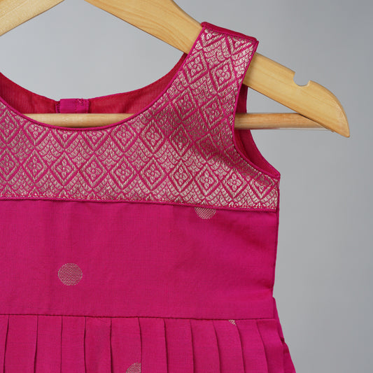 Rani Pink Banarasi Frock