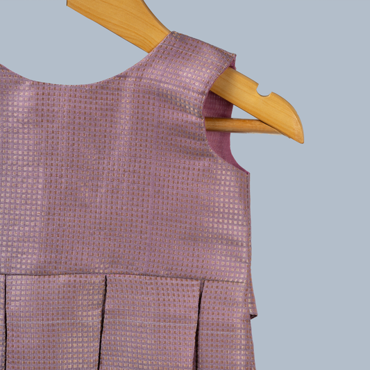 Dusty Lavender Tissue Box Pleated Dress