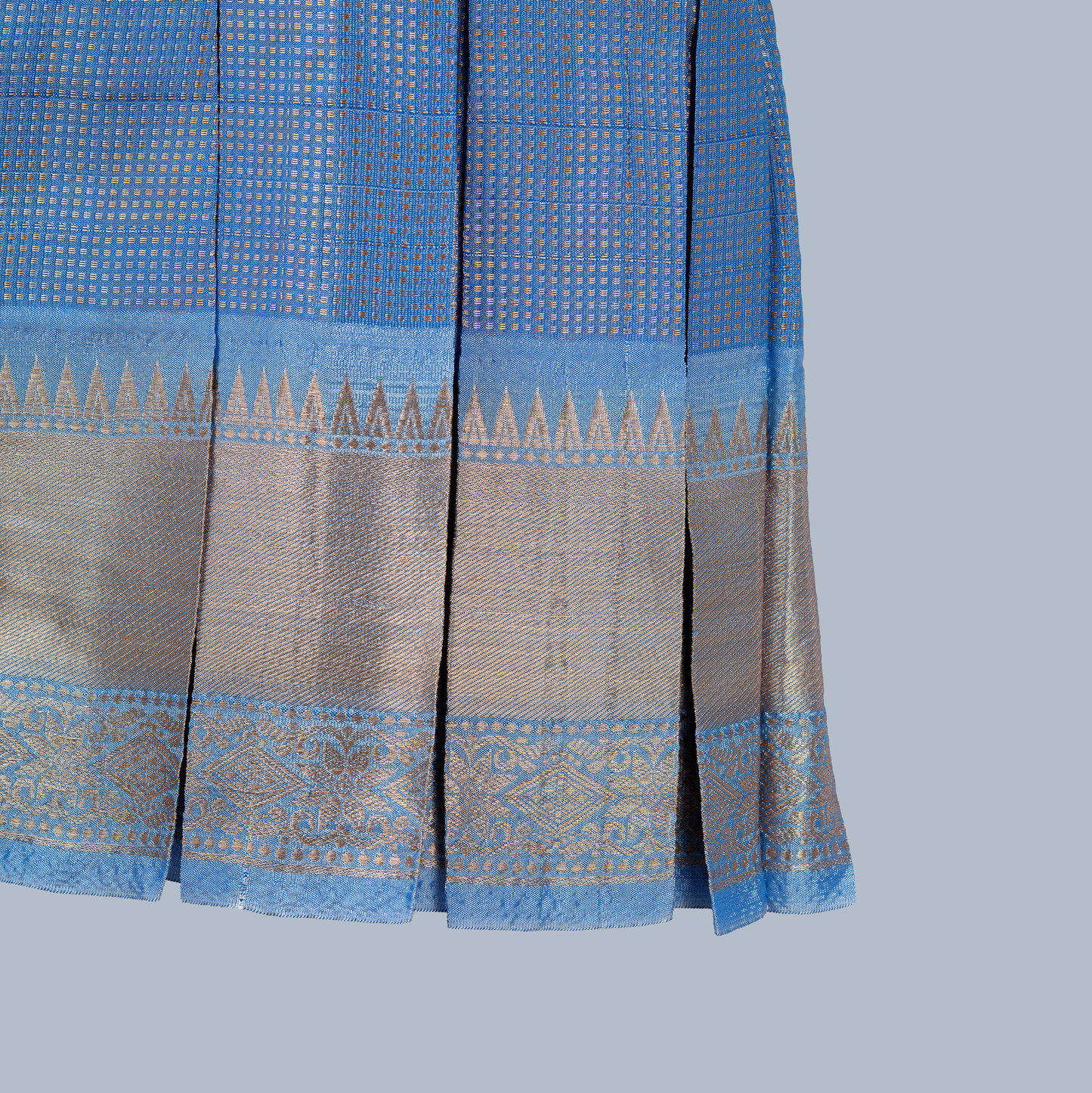 Royal Blue Tissue Box Pleated Dress