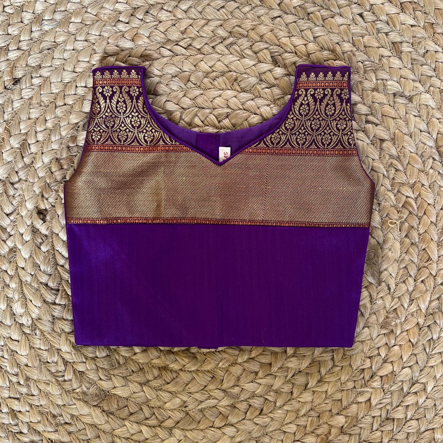 Aqua Blue and Purple Kanchi Silk Lehanga Set