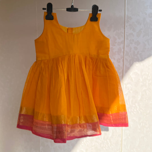 Yellow Kanchi Cotton Sharara Set