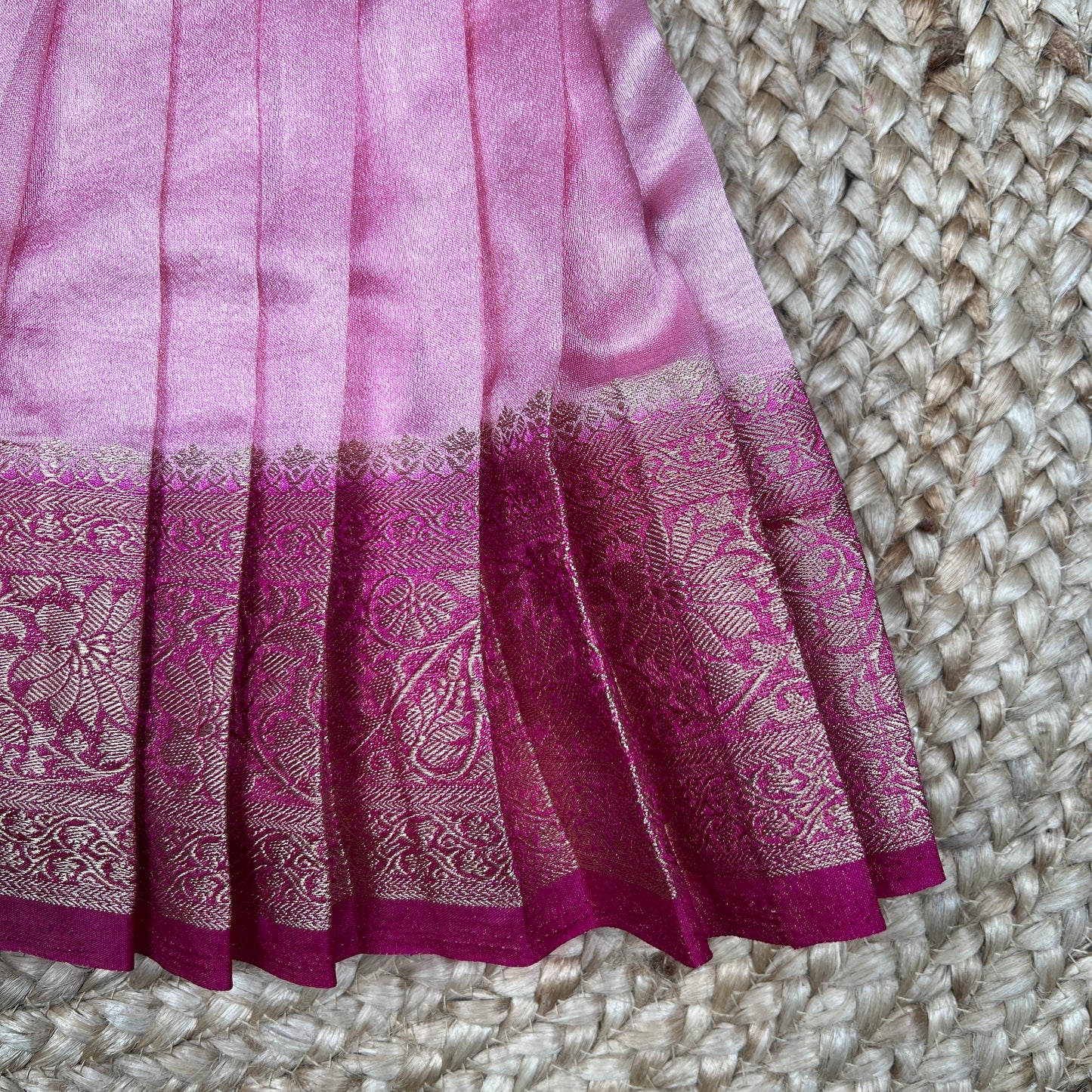 Pink Tissue Peter Pan Collar