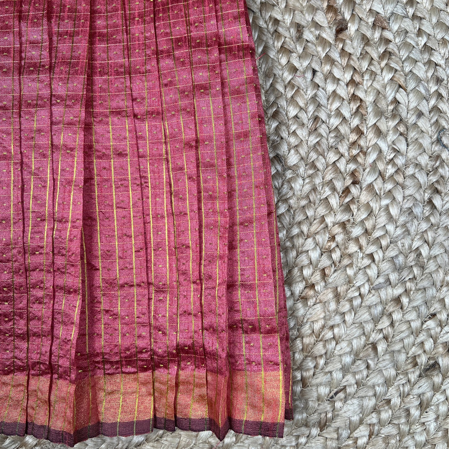 Pink Raw Silk Frock
