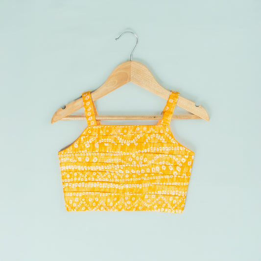 Yellow Kota Bandhani Lehenga