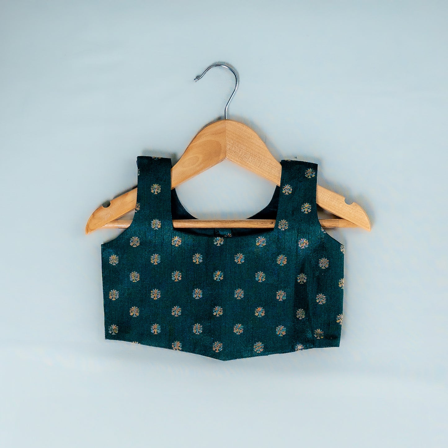 Striped kasavu Border Lehenga with Silk Blouse