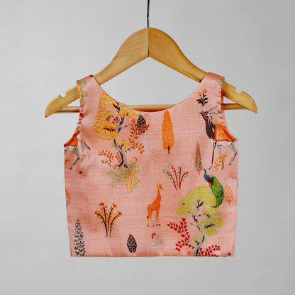 Maroon and Pink Festive Silk Lehenga