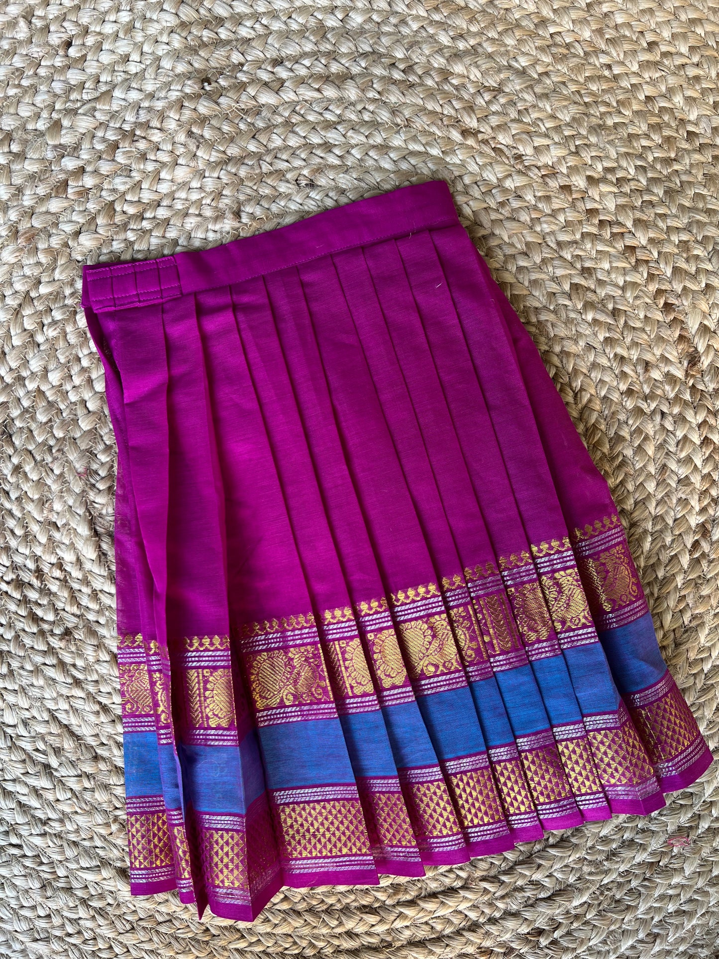 Rani Pink Chettinad Cotton Lehenga Set