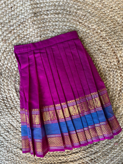 Rani Pink Chettinad Cotton Lehenga Set