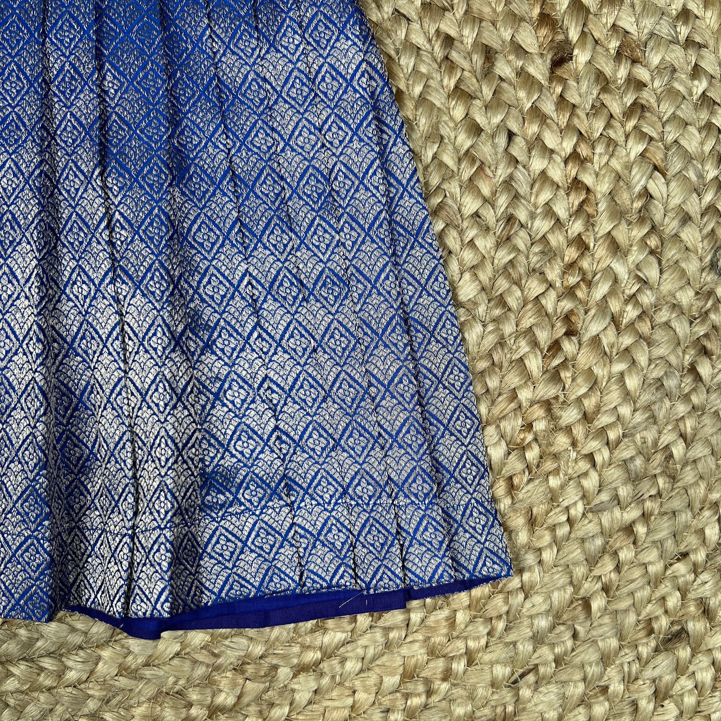 Royal Blue Brocade Frock
