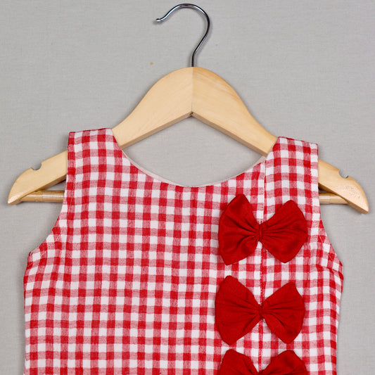 Red and White checkered frock