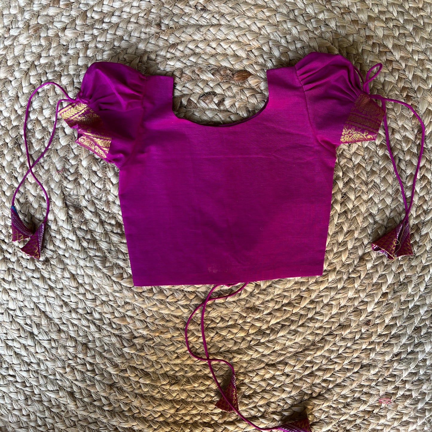 Rani Pink Chettinad Cotton Lehenga Set