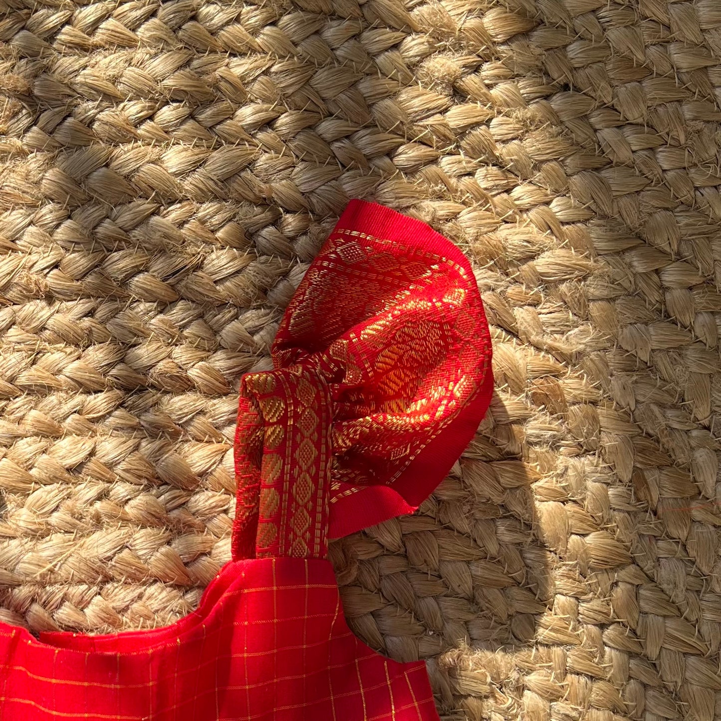 Red Kalyani Checks Dress