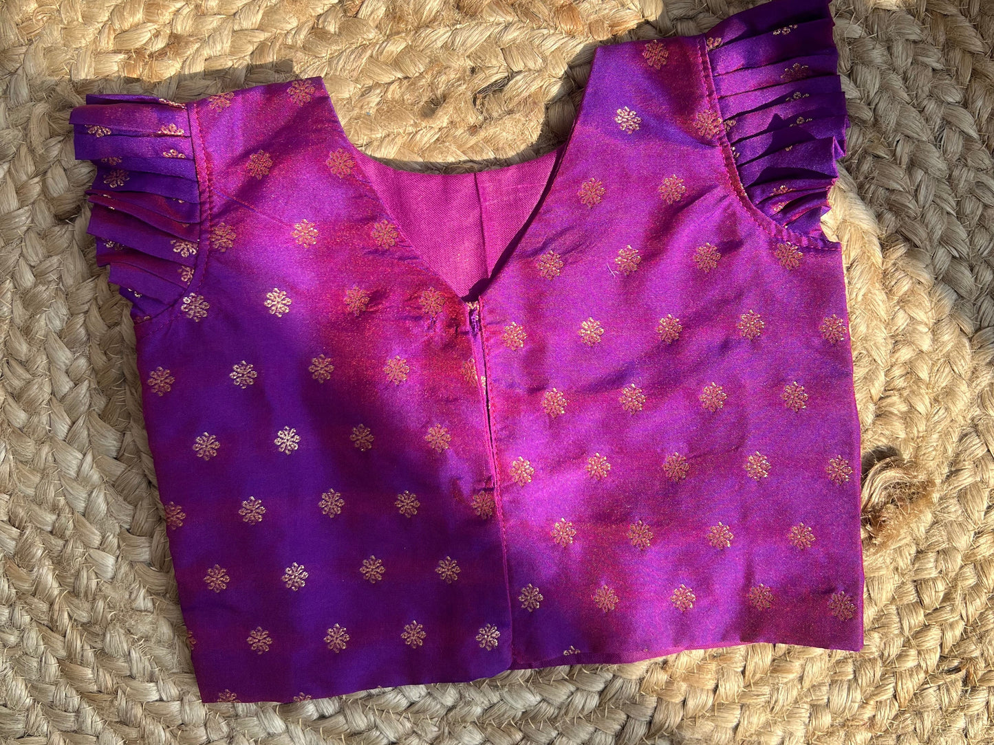 Lilac & Royal Purple Gadwal Checks Lehenga Set