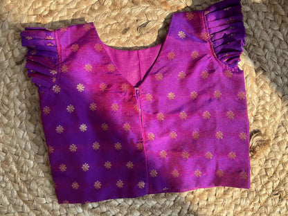 Lilac & Royal Purple Gadwal Checks Lehenga Set