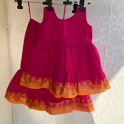 Pink Kanchi Cotton Sharara Set