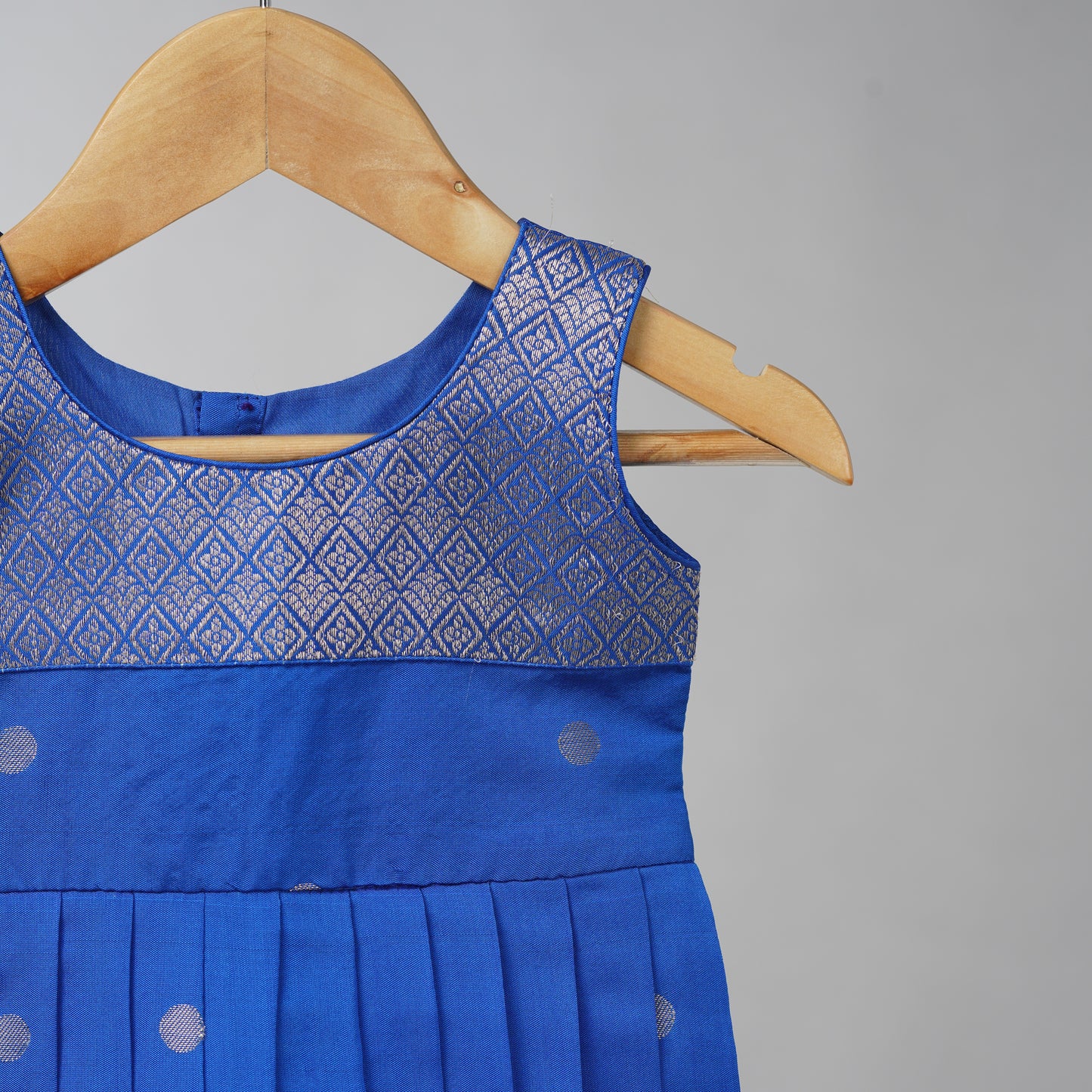 Powder Blue Banarasi Frock