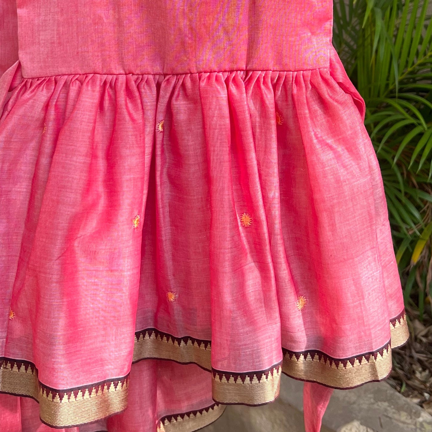 Blush Pink Narayanpet Sharara Set