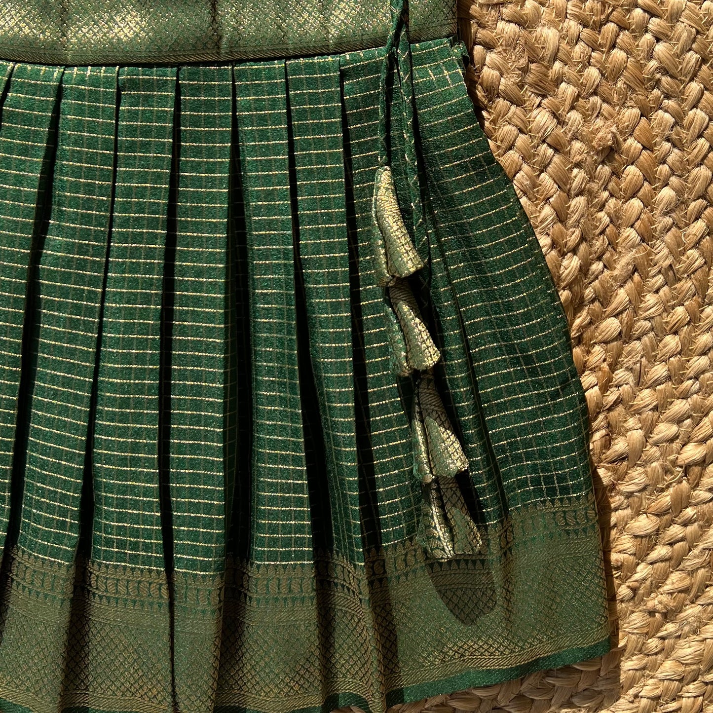 Garden Green Angarakha Style Frock