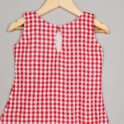 Red and White checkered frock