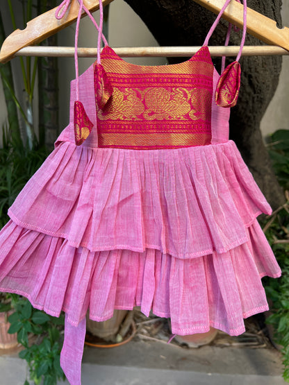 Pink Kanchi Cotton Frock