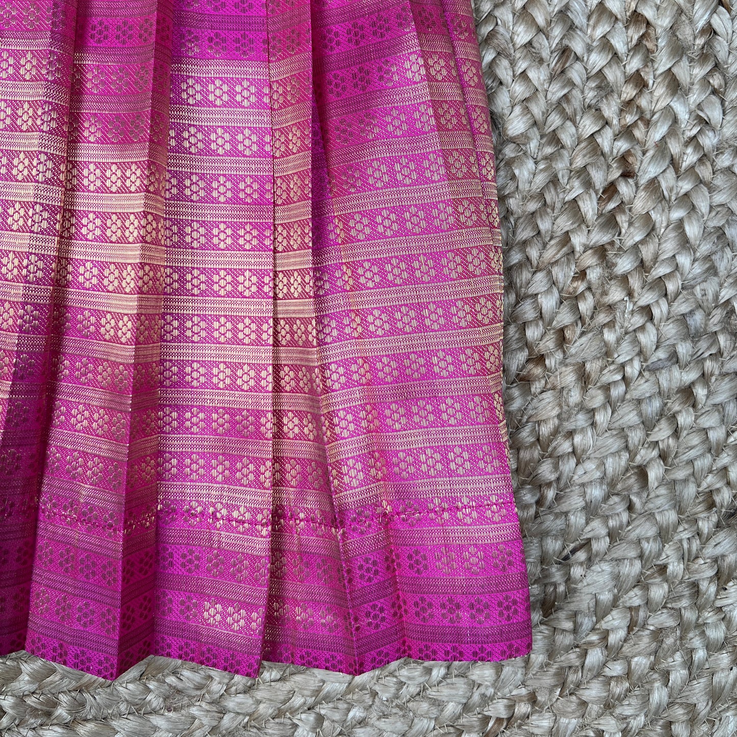 Pink Brocade Tissue Frock