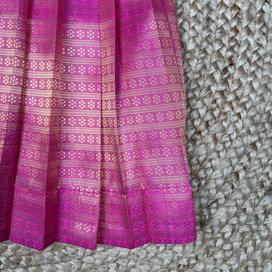 Pink Brocade Tissue Frock