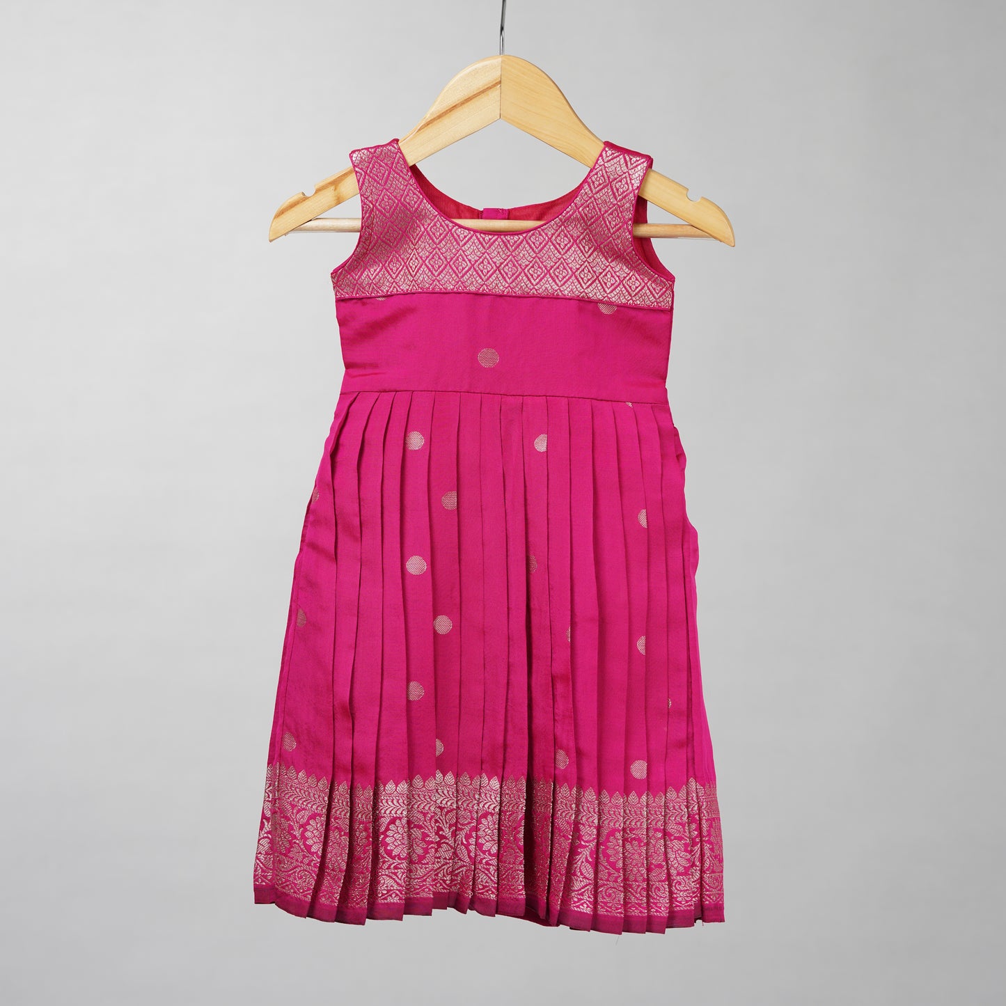 Rani Pink Banarasi Frock