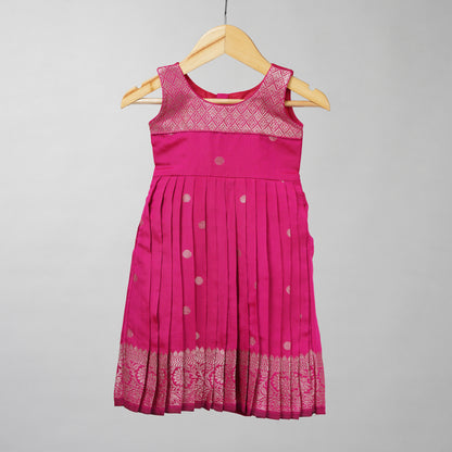 Rani Pink Banarasi Frock