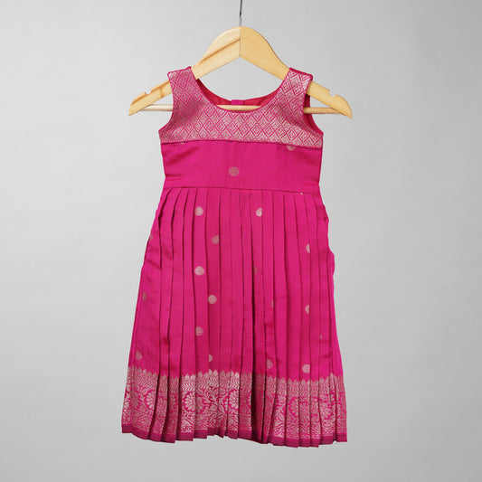 Rani Pink Banarasi Frock
