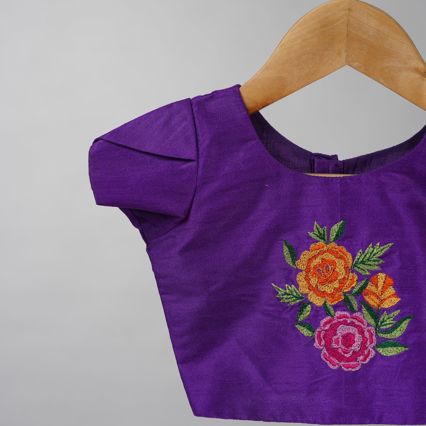 Rose Pink and Lavender Zari Kota Festive Lehenga with Embroidered Blouse