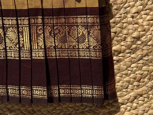 Honey Gold Kanchi Cotton tie-up Frock