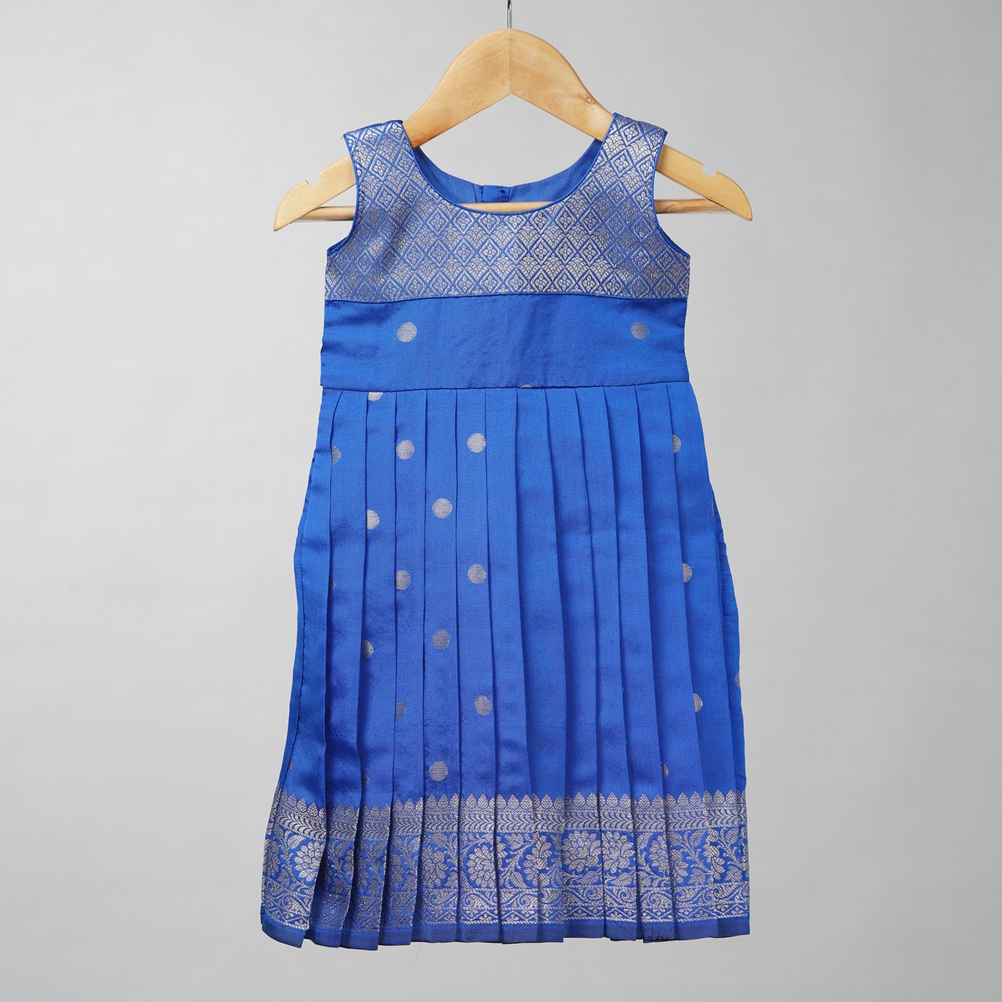 Powder Blue Banarasi Frock