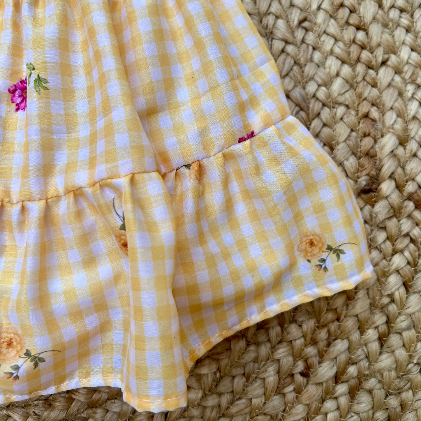 Yellow Mul Chanderi Frock