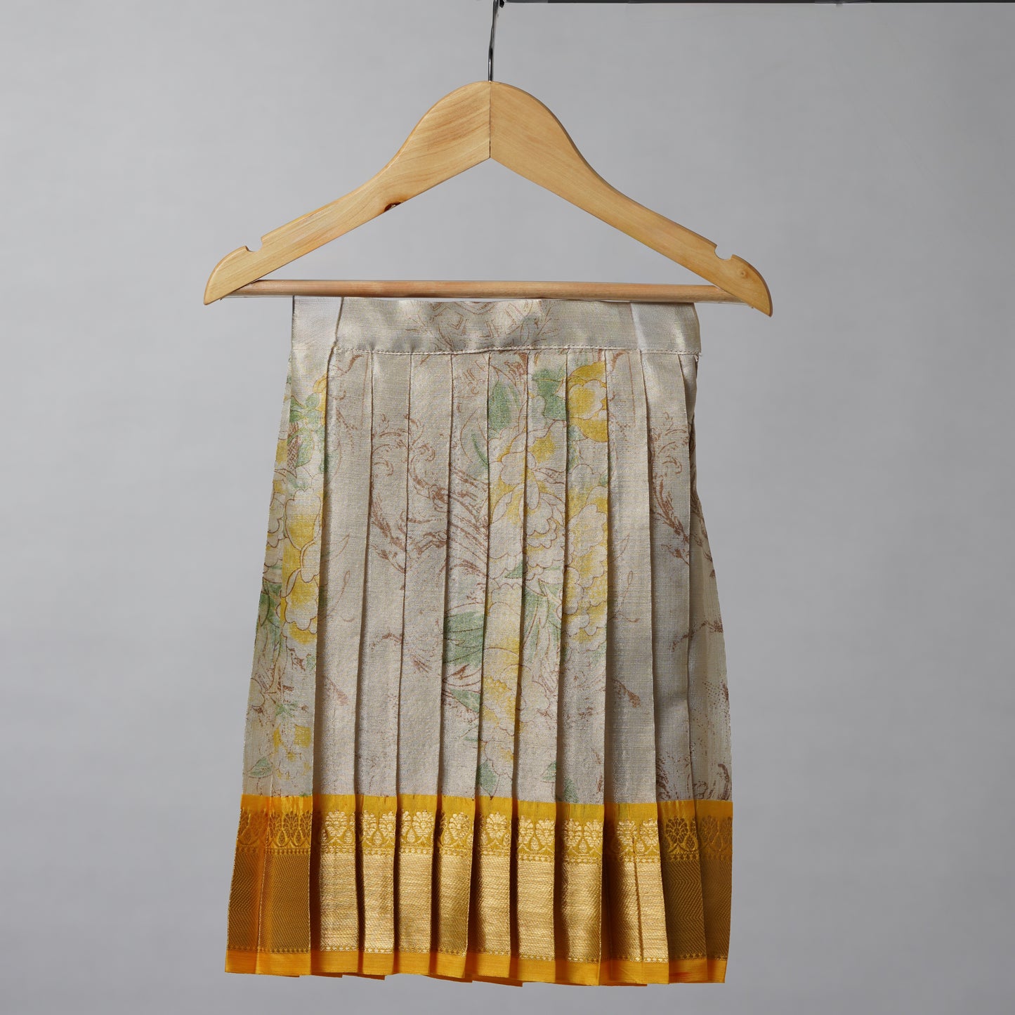 Yellow & Gold Tissue Lehenga Set