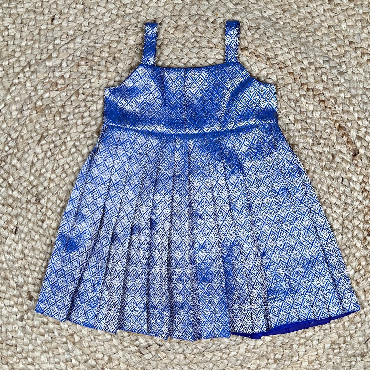 Royal Blue Brocade Frock