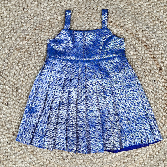 Royal Blue Brocade Frock