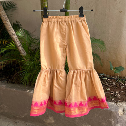 Beige Kanchi Cotton Sharara Set