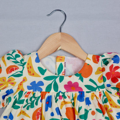 Multicolor floral frock