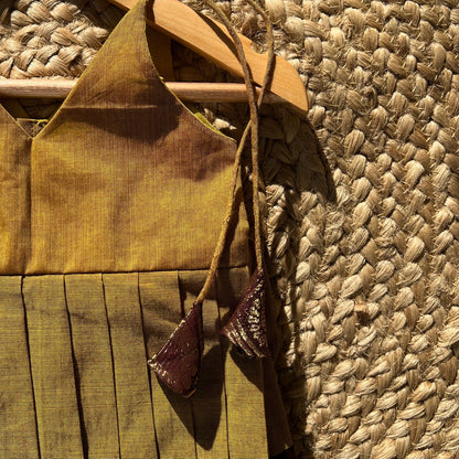 Honey Gold Kanchi Cotton tie-up Frock