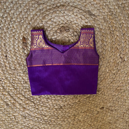 Pink and Purple Kanchi Silk Lehanga Set