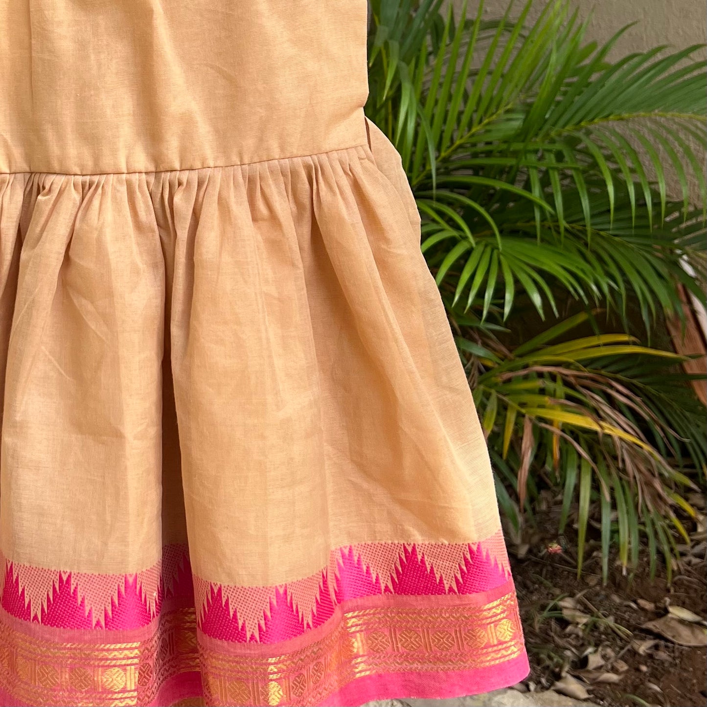 Beige Kanchi Cotton Sharara Set