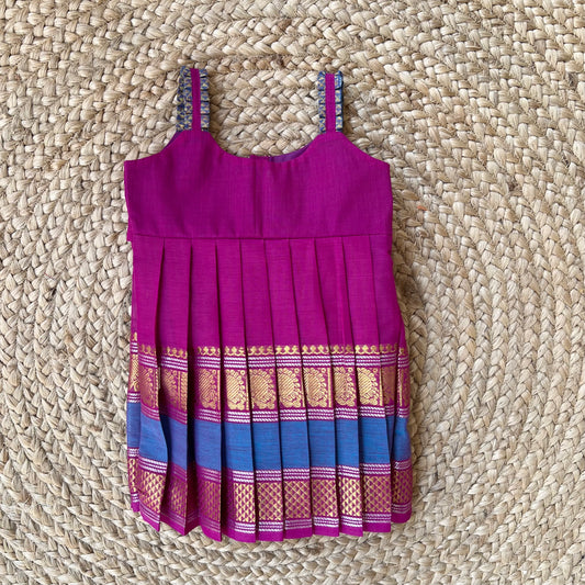 Rani Pink Chettinad Cotton Frock