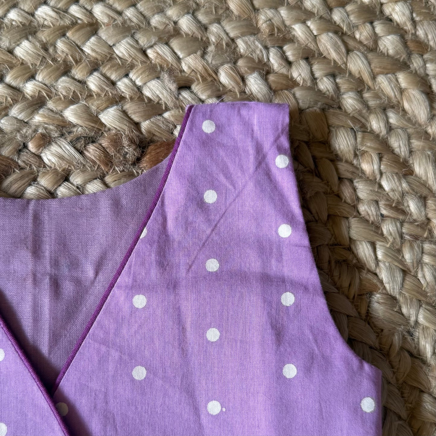 Mul Cotton Lavender Polka Dot  Blouse & Floral  Lehenga Set