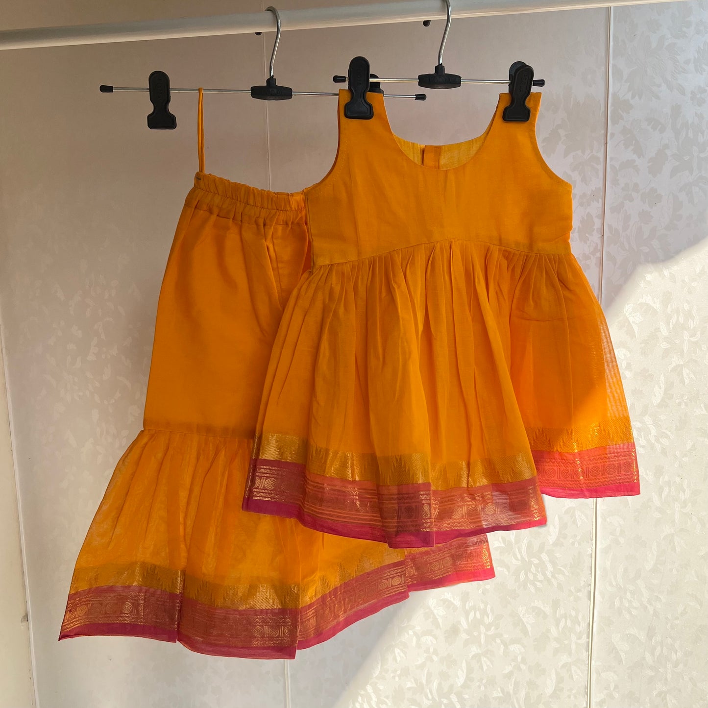 Yellow Kanchi Cotton Sharara Set