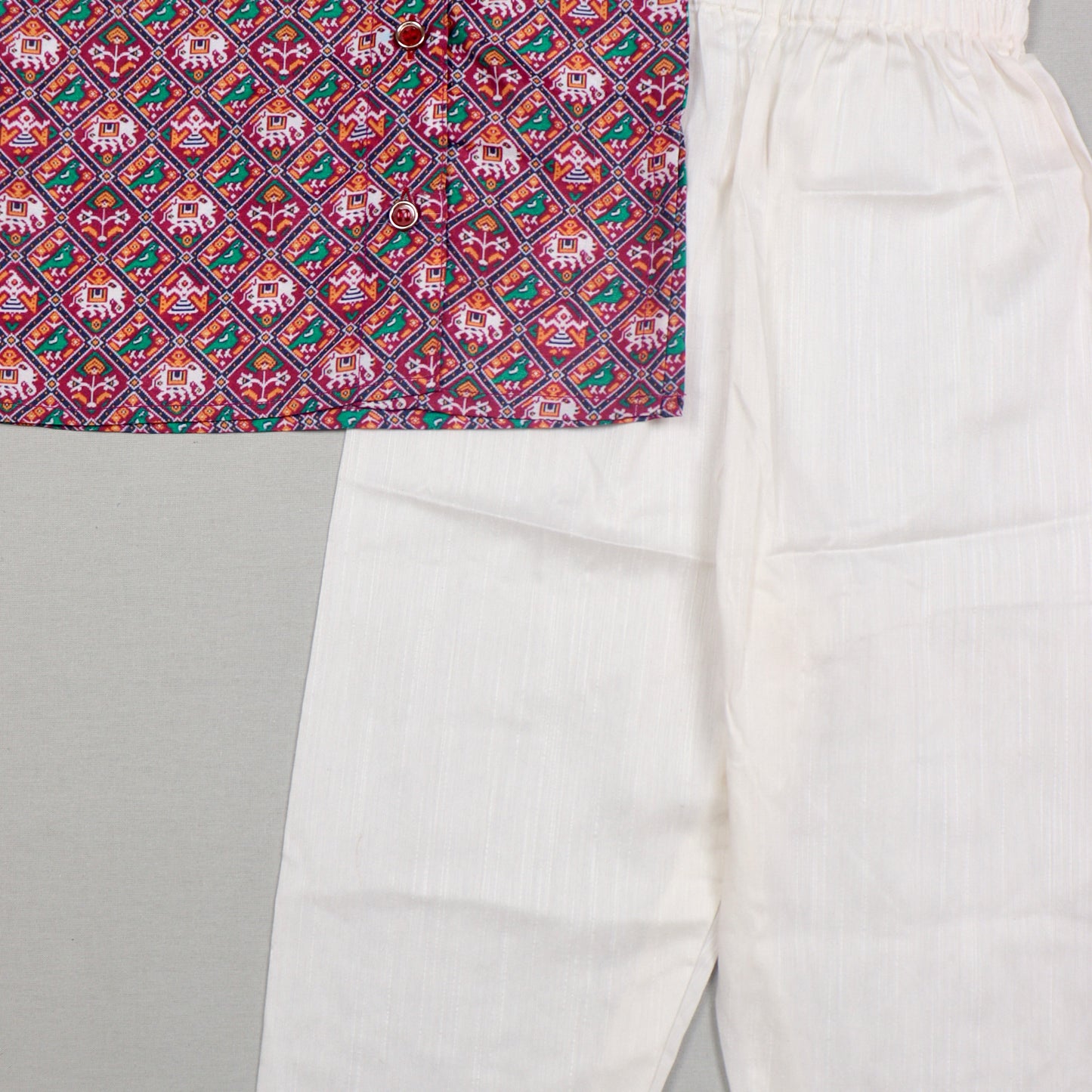 Patola Printed Maroon Kurta Set