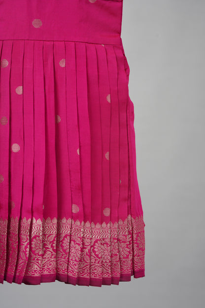 Rani Pink Banarasi Frock