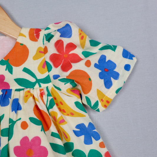 Multicolor floral frock